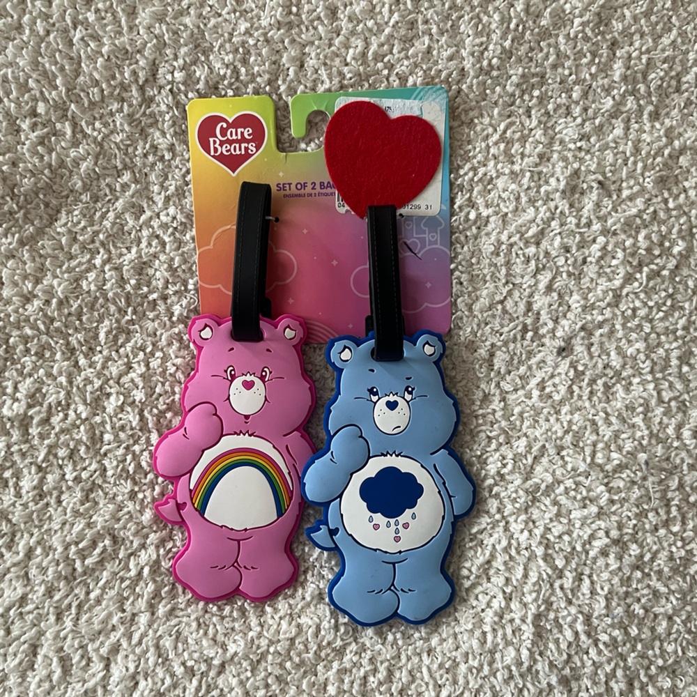 Care Bears Pink and Blue Luggage Tag Set